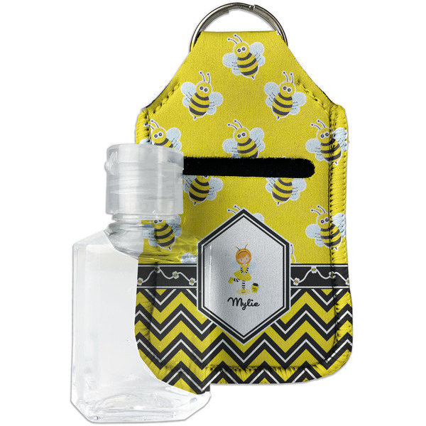 Custom Buzzing Bee Hand Sanitizer & Keychain Holder - Small (Personalized)