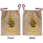 Buzzing Bee Santa Sack - Front & Back (Personalized)