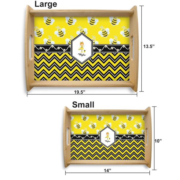 Buzzing Bee Serving Tray Wood Sizes