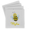 Buzzing Bee Set of 4 Sandstone Coasters - Front View