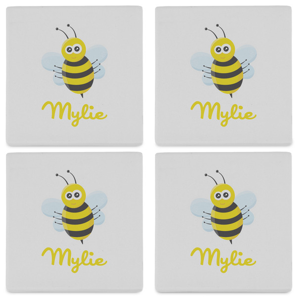 Buzzing Bee Set of 4 Sandstone Coasters - See All 4 View