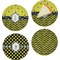 Buzzing Bee Set of 4 Glass Appetizer / Dessert Plate 8" (Personalized)
