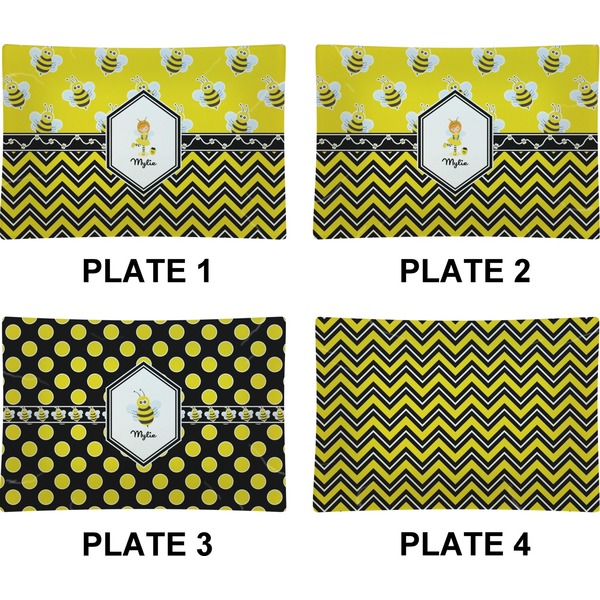 Buzzing Bee Set of Rectangular Appetizer / Dessert Plates (Approval)