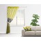 Buzzing Bee Sheer Curtain With Window and Rod - in Room Matching Pillow