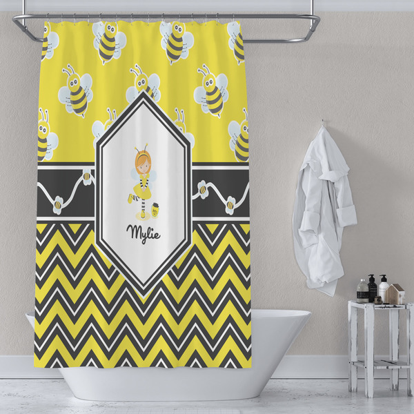 Buzzing Bee Shower Curtain Lifestyle