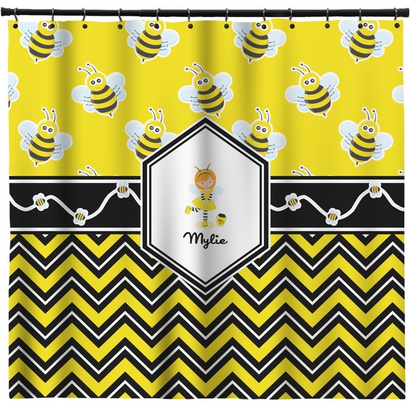 Custom Buzzing Bee Shower Curtain - Custom Size (Personalized)
