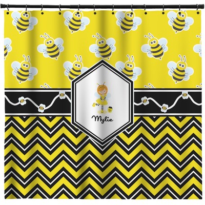 Buzzing Bee Shower Curtain (Personalized)