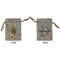Buzzing Bee Small Burlap Gift Bag - Front & Back (Personalized)