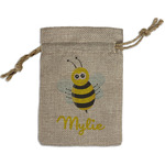 Buzzing Bee Small Burlap Gift Bag - Front (Personalized)