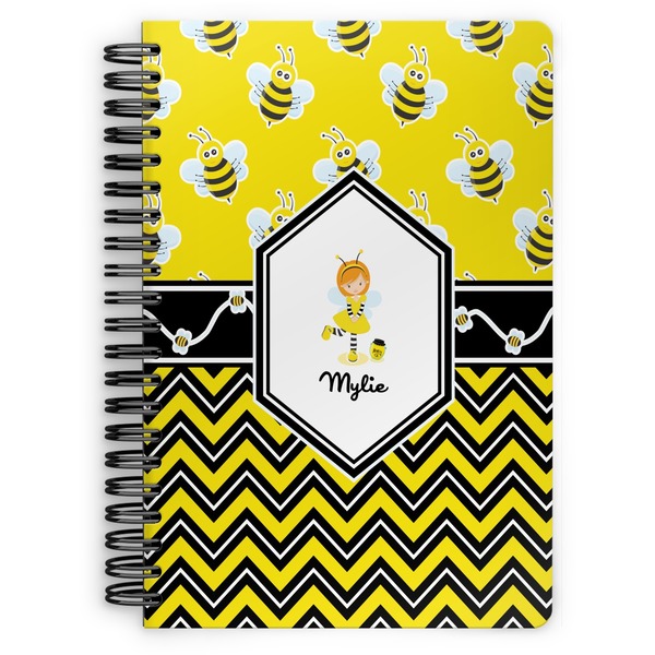 Custom Buzzing Bee Spiral Notebook (Personalized)