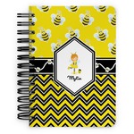 Buzzing Bee Spiral Notebook - 5x7 w/ Name or Text