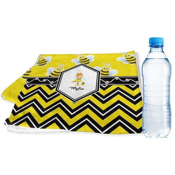 Custom Buzzing Bee Sports & Fitness Towel (Personalized)