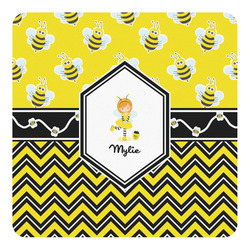 Buzzing Bee Square Decal - Small (Personalized)