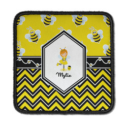 Buzzing Bee Iron On Square Patch w/ Name or Text