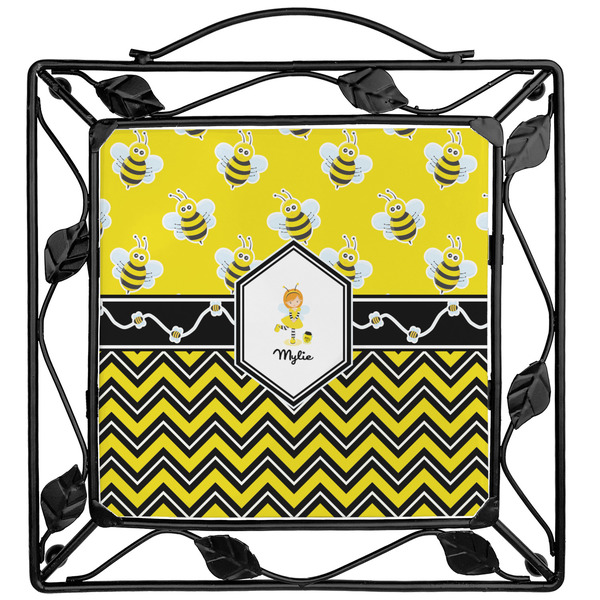 Custom Buzzing Bee Square Trivet (Personalized)