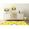 Buzzing Bee Square Wall Decal Wooden Desk