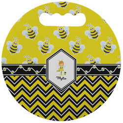 Buzzing Bee Stadium Cushion (Round) (Personalized)