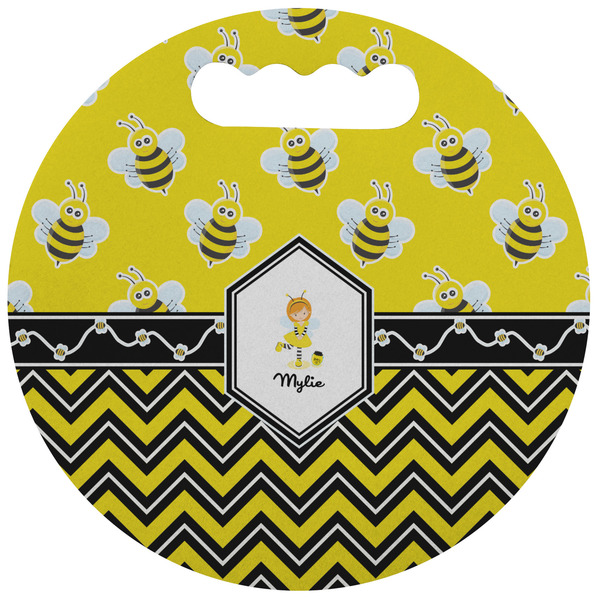 Custom Buzzing Bee Stadium Cushion (Round) (Personalized)