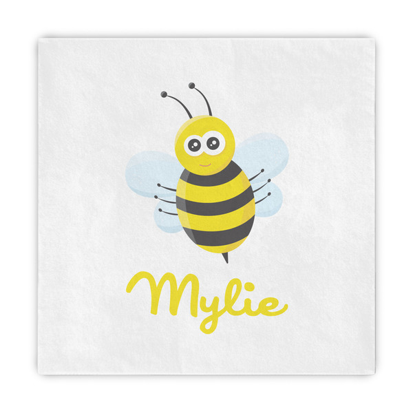 Custom Buzzing Bee Decorative Paper Napkins (Personalized)