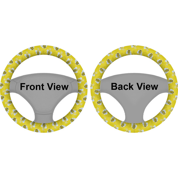 Buzzing Bee Steering Wheel Cover- Front and Back
