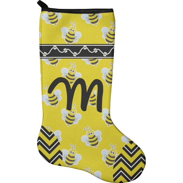 Custom Buzzing Bee Holiday Stocking - Single-Sided - Neoprene (Personalized)