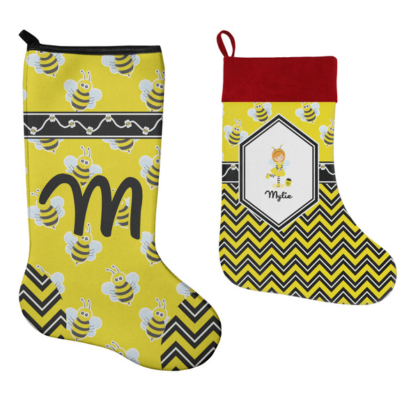 Buzzing Bee Stockings - Side by Side compare