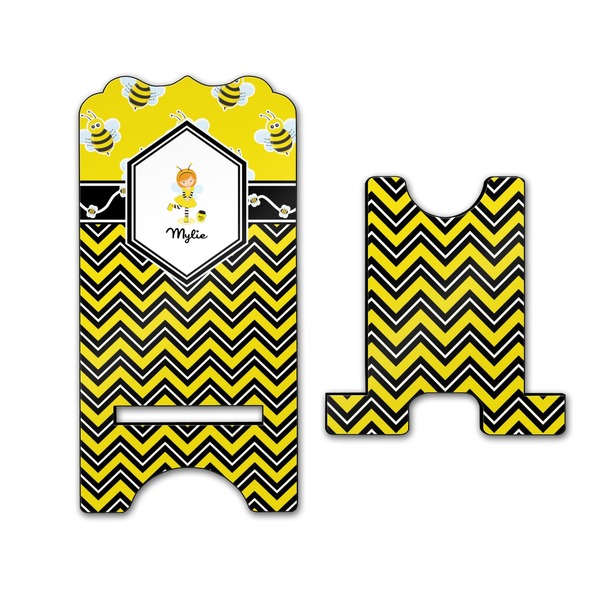 Buzzing Bee Stylized Phone Stand - Front & Back - Large