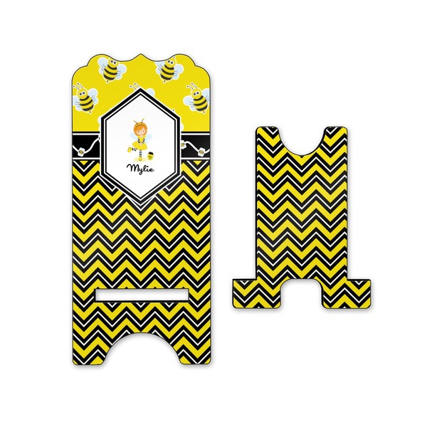 Buzzing Bee Stylized Phone Stand - Front & Back - Small