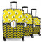 Buzzing Bee 3 Piece Luggage Set - 20" Carry On, 24" Medium Checked, 28" Large Checked (Personalized)