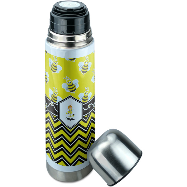 Buzzing Bee Thermos - Lid Off