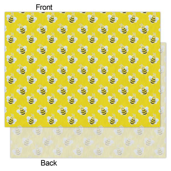 Buzzing Bee Tissue Paper - Lightweight - Large - Front & Back