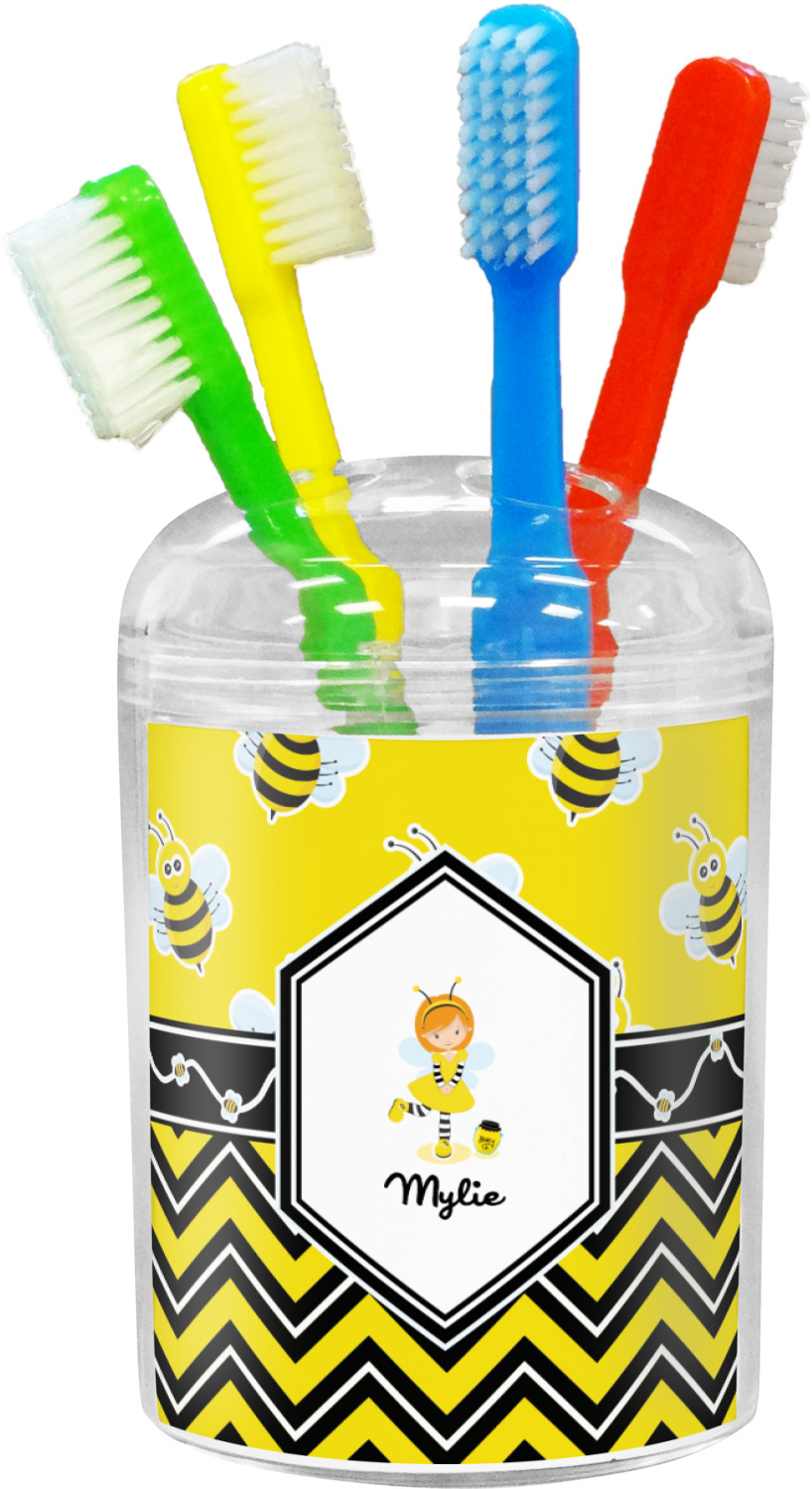 Buzzing Bee Acrylic Bathroom Accessories Set w/ Name or Text