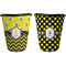 Buzzing Bee Trash Can Black - Front and Back - Apvl