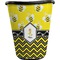 Buzzing Bee Waste Basket - Single Sided (Black) (Personalized)