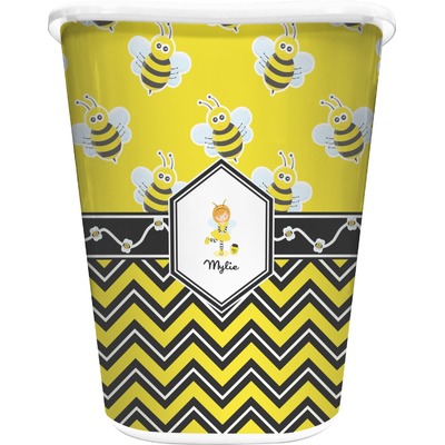 Custom Buzzing Bee Waste Basket (Personalized) | YouCustomizeIt