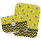 Buzzing Bee Two Rectangle Burp Cloths - Open & Folded