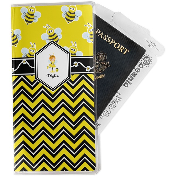 Custom Buzzing Bee Travel Document Holder
