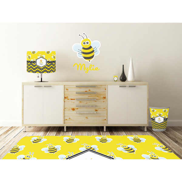 Buzzing Bee Wall Graphic Decal Wooden Desk