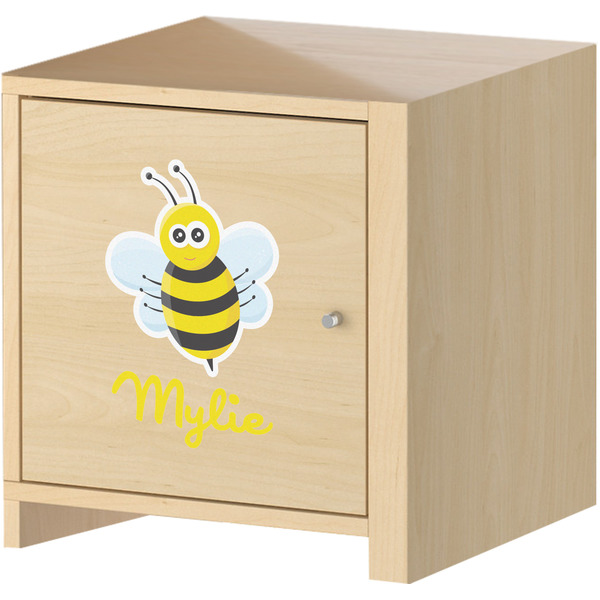 Buzzing Bee Wall Graphic on Wooden Cabinet
