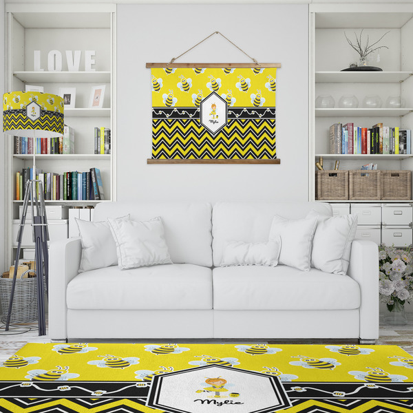 Buzzing Bee Wall Hanging Tapestry - IN CONTEXT