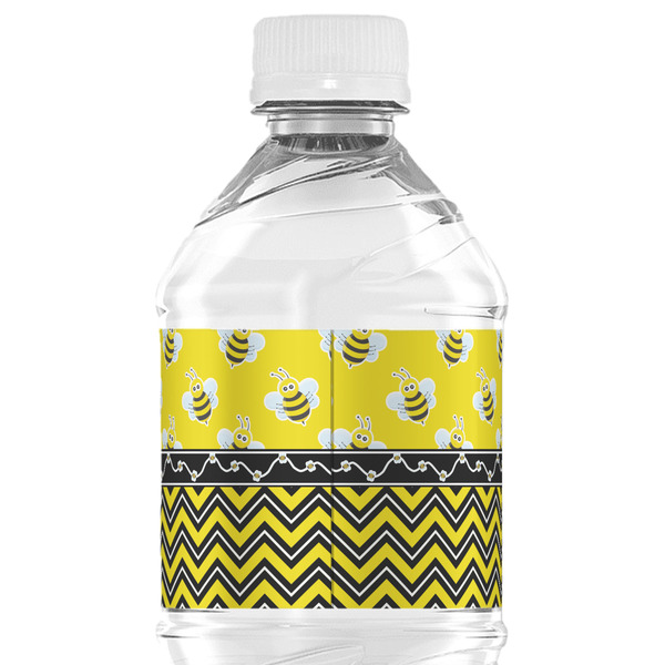 Buzzing Bee Water Bottle Label - Back View