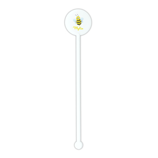Buzzing Bee White Plastic 5.5" Stir Stick - Round - Single Stick