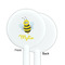 Buzzing Bee White Plastic 5.5" Stir Stick - Single Sided - Round - Front & Back