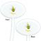 Buzzing Bee White Plastic 7" Stir Stick - Double Sided - Oval - Front & Back
