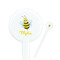 Buzzing Bee White Plastic 7" Stir Stick - Round - Closeup