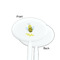 Buzzing Bee White Plastic 7" Stir Stick - Single Sided - Oval - Front & Back