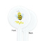 Buzzing Bee White Plastic 7" Stir Stick - Single Sided - Round - Front & Back