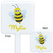 Buzzing Bee White Plastic Stir Stick - Double Sided - Approval