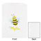 Buzzing Bee White Treat Bag - Front & Back View