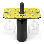 Buzzing Bee Wine Bottle & Glass Holder (Personalized)